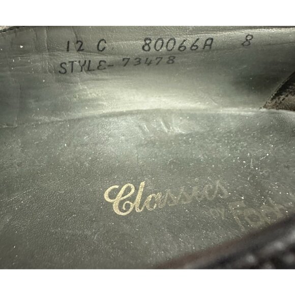 Footjoy Classics Black Leather Tassel Loafer Mens Sz 12C Casual Slip On Shoes - Picture 12 of 12